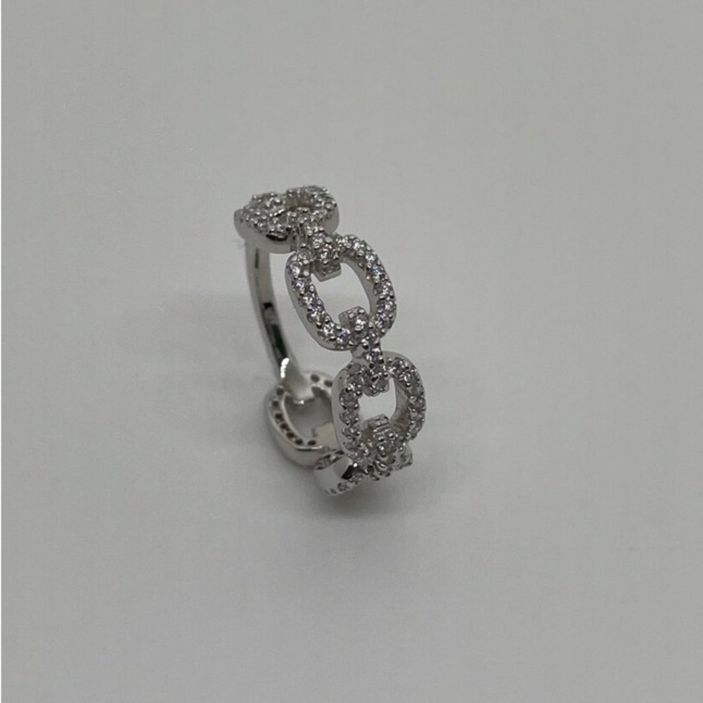 Sterling Silver Link Ring/ Size 6